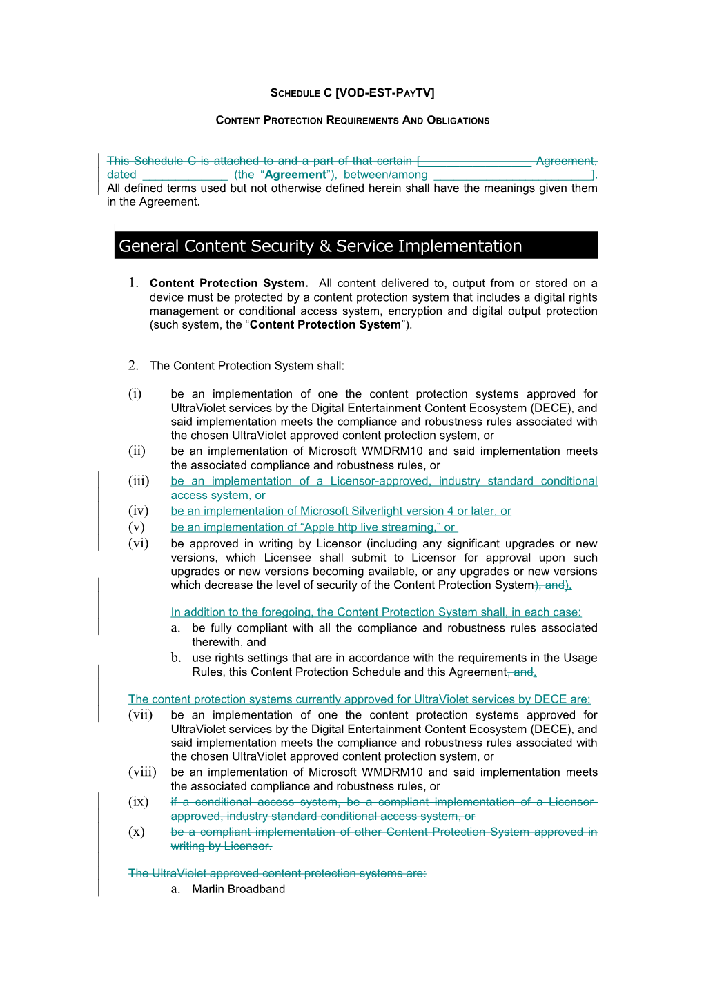 VOD-SVOD-EST-Paytv Content Protection Schedule V1.3.12