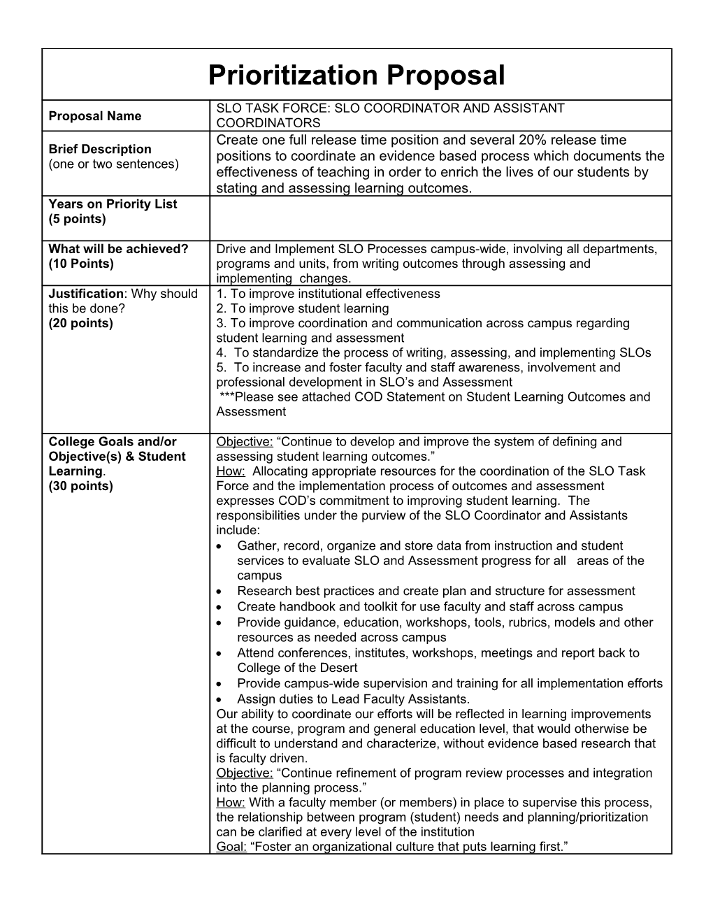 Research Best Practices and Create Plan and Structure for Assessment