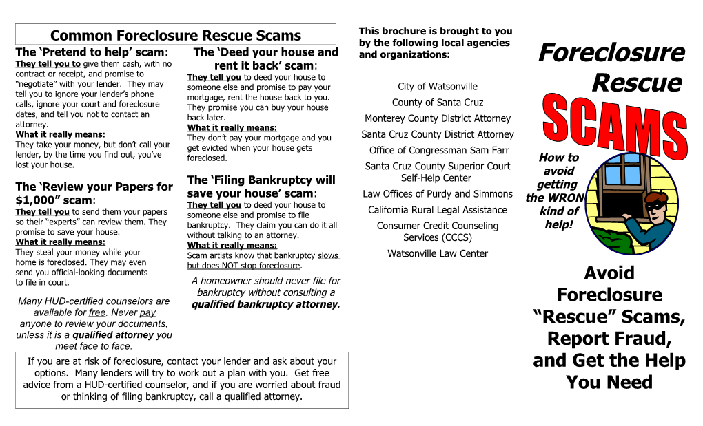 The Foreclosure Prevention Program Was Established in November of 2005 to Provide Assistance