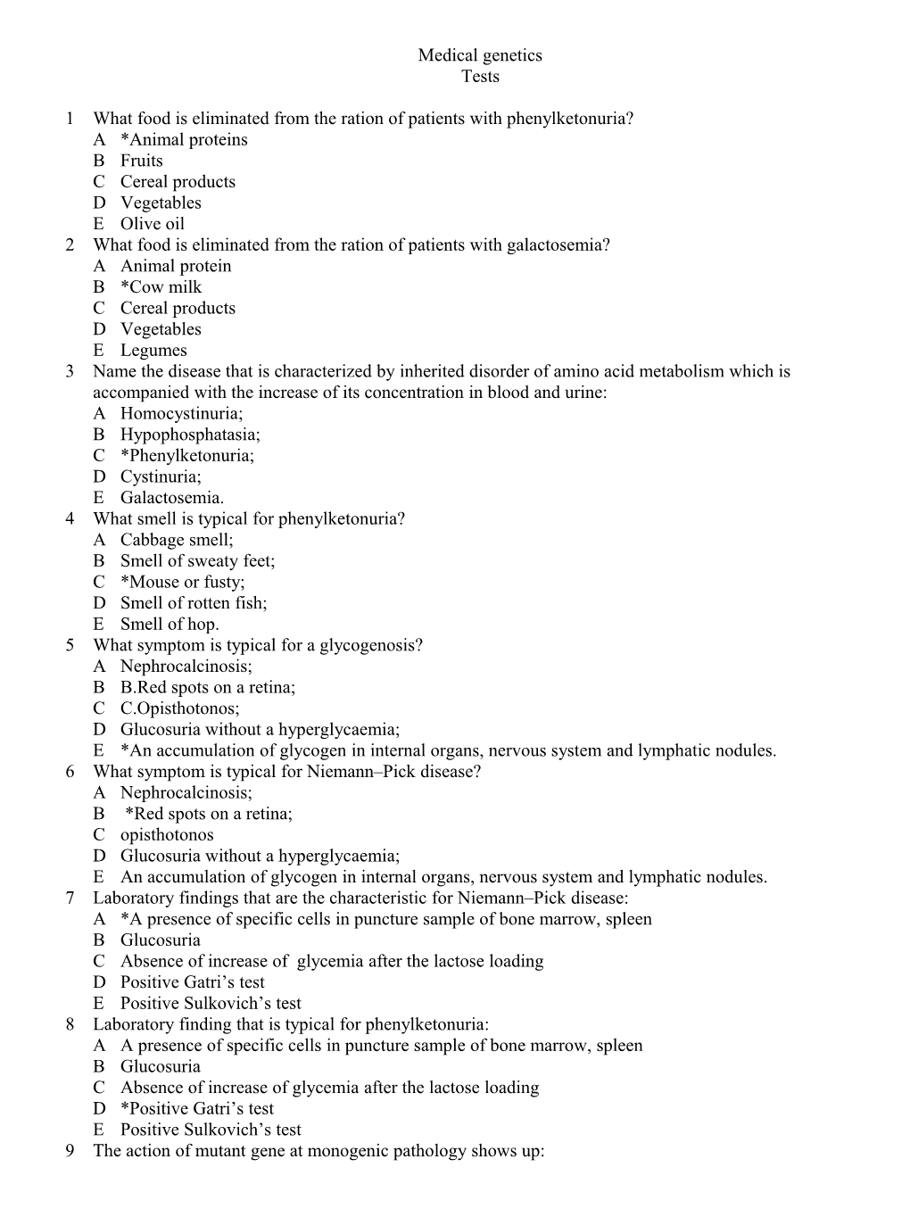 1What Food Is Eliminated from the Ration of Patients with Phenylketonuria?