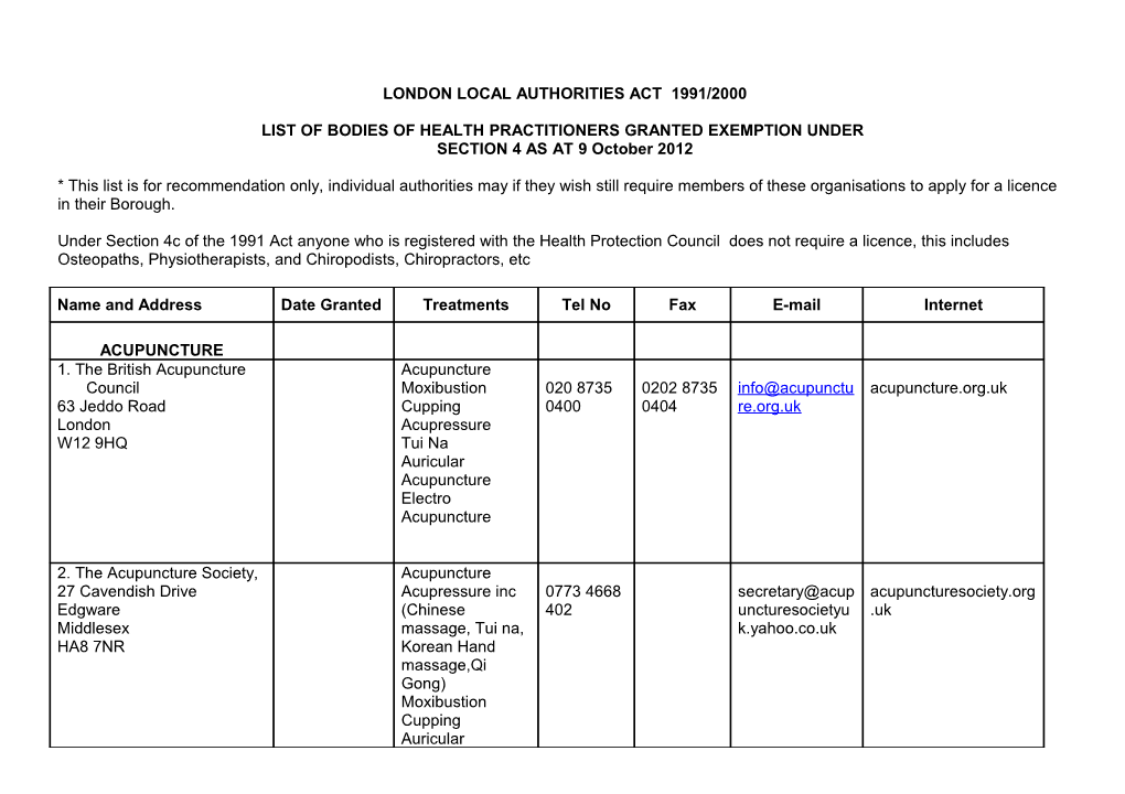 London Local Authorities Act 2000