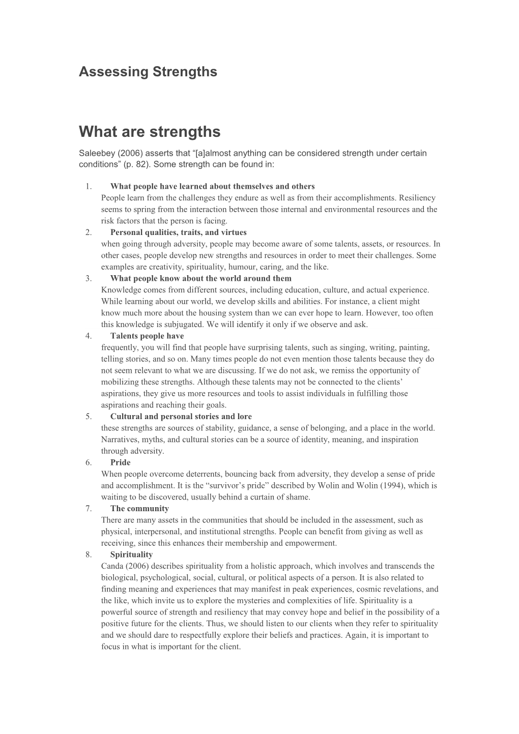 CPR of Strengths