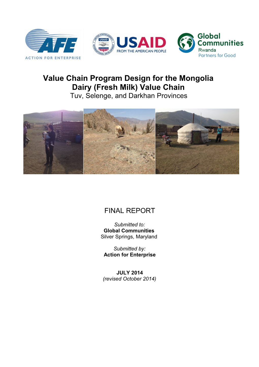 Value Chain Program Design for the Mongolia