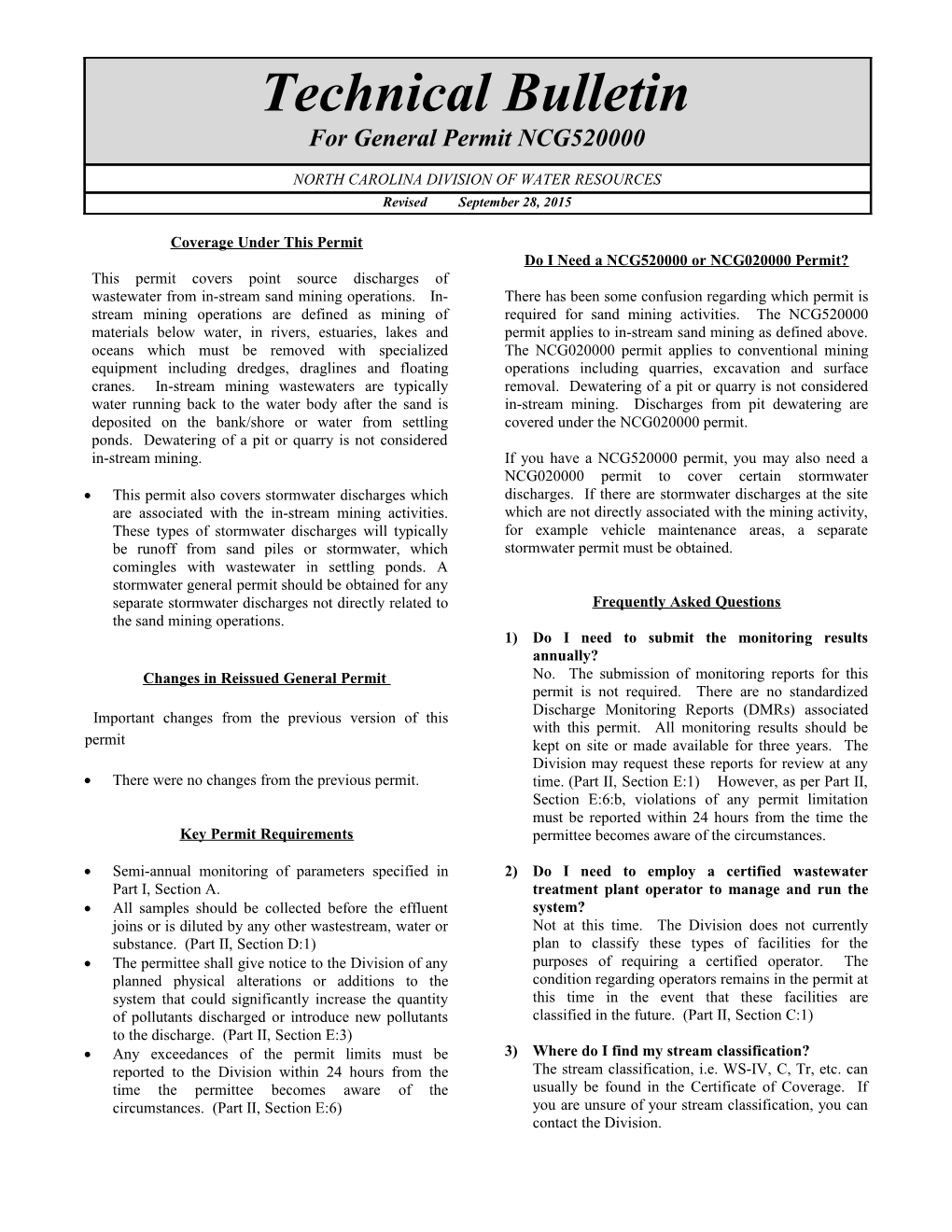 The Stormwater Permitting Program's Objective Is to Reduce the Pollutant Load in Stormwater