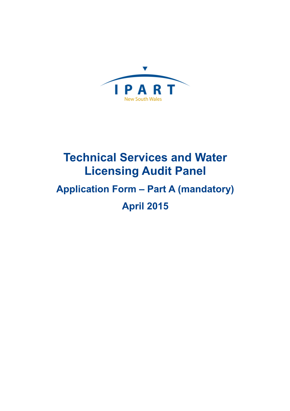 Technical Services and Water Licensing Audit Panel