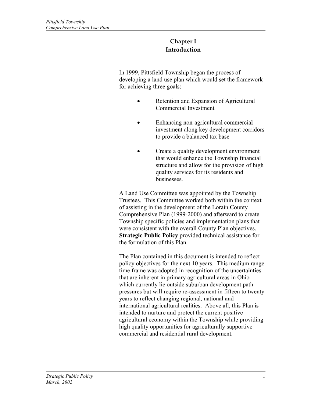 Comprehensive Land Use Plan