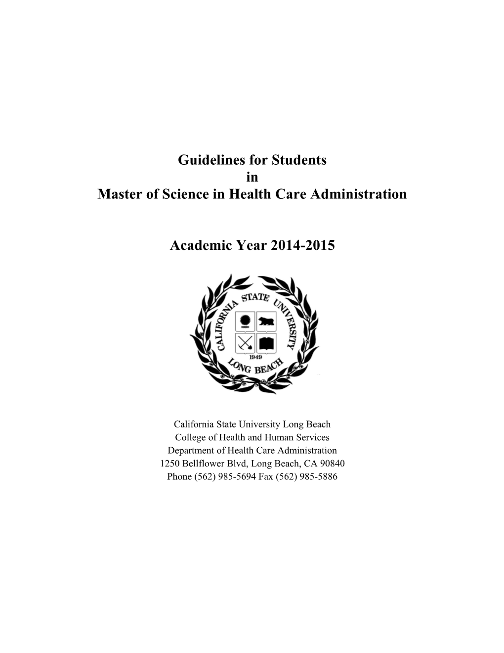 Accelerated MSHCA Graduate Handbook