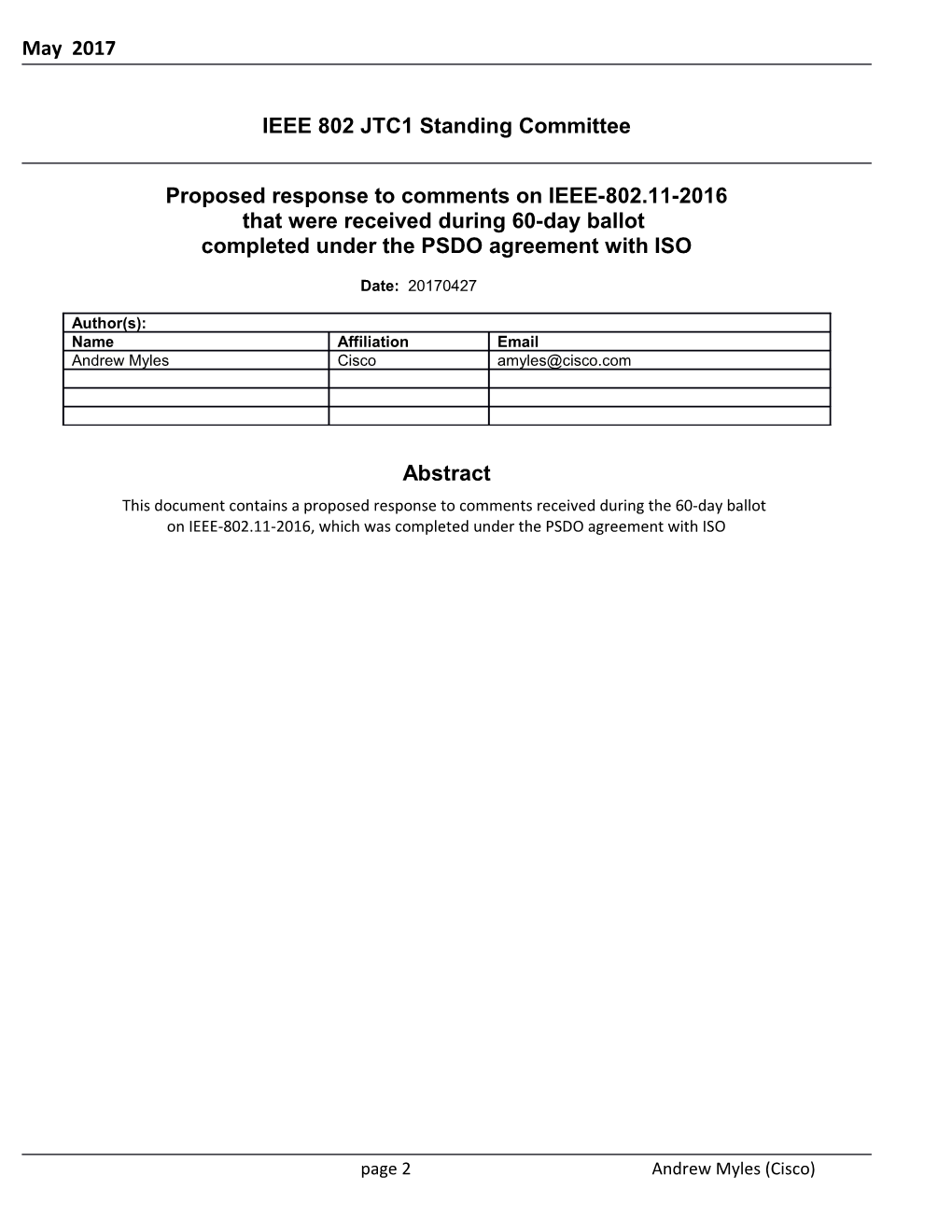 This Document Contains a Proposedresponse to Comments Received During the 60-Day Ballot