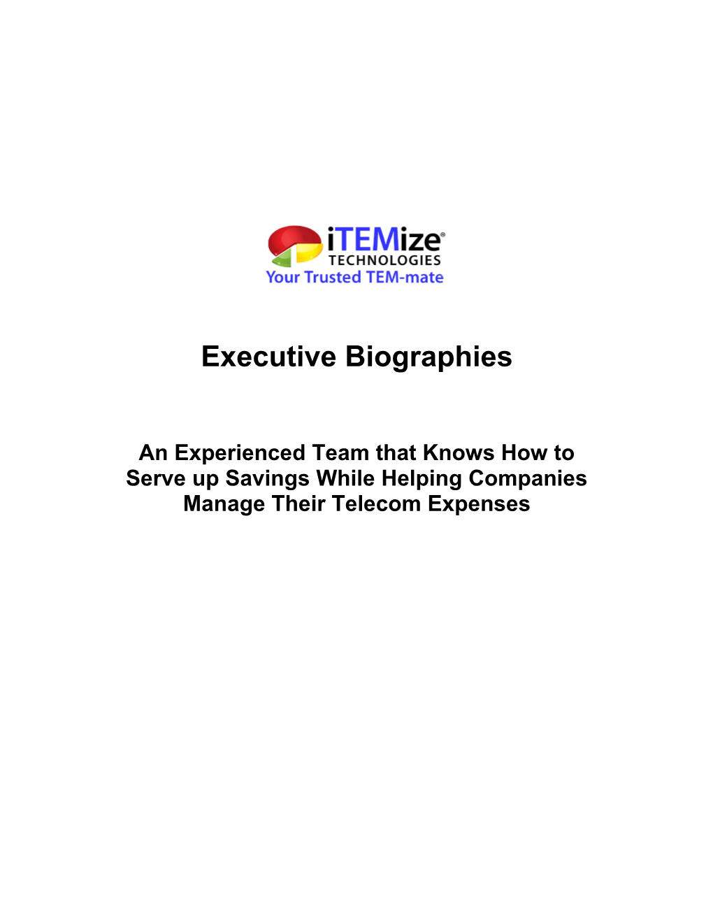 Executive Biographies
