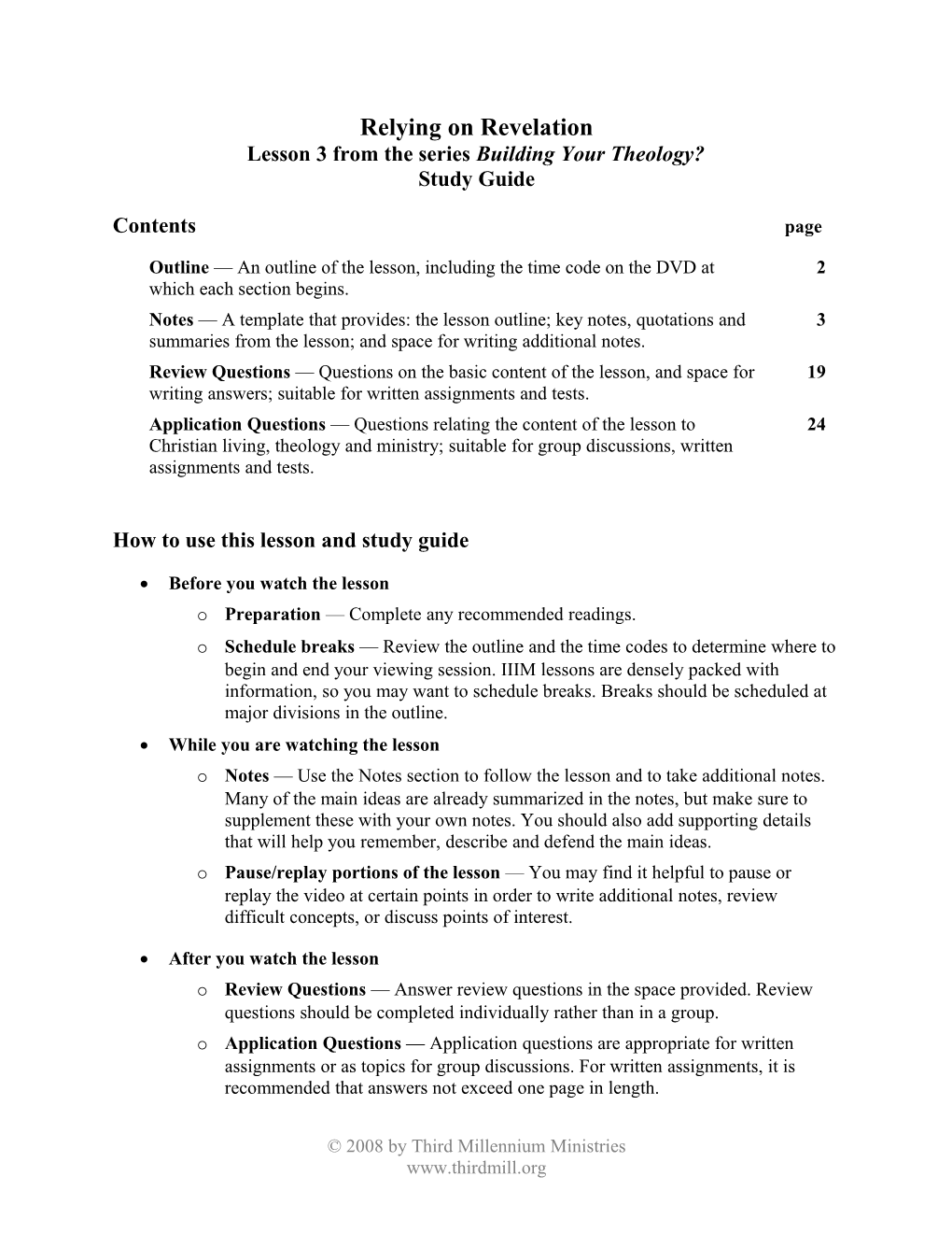 Lesson 3 from the Seriesbuilding Your Theology?