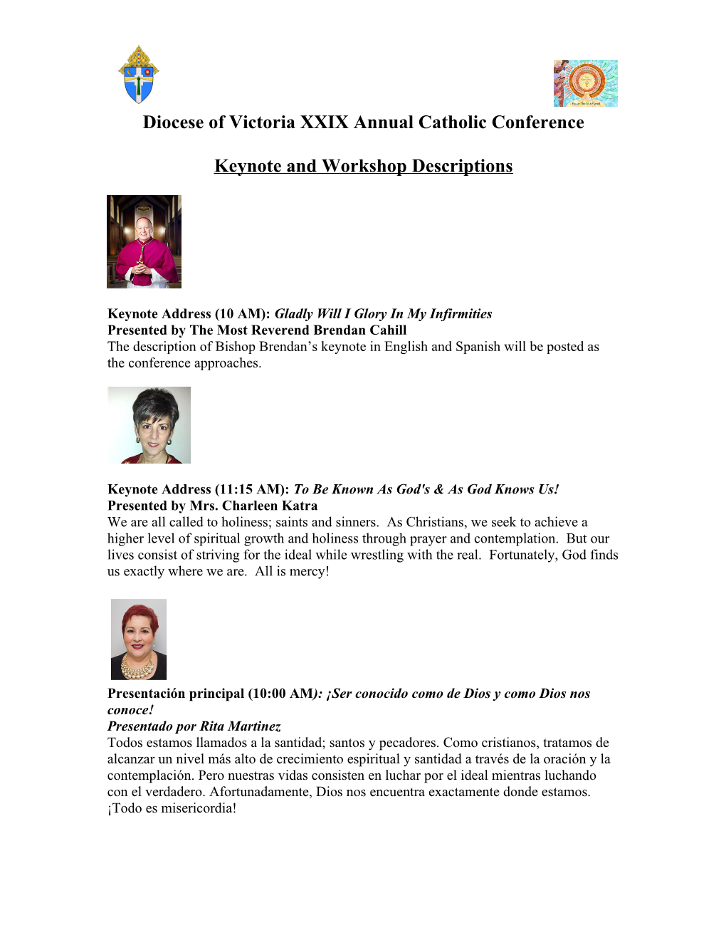 Diocese of Victoria XXIX Annual Catholic Conference