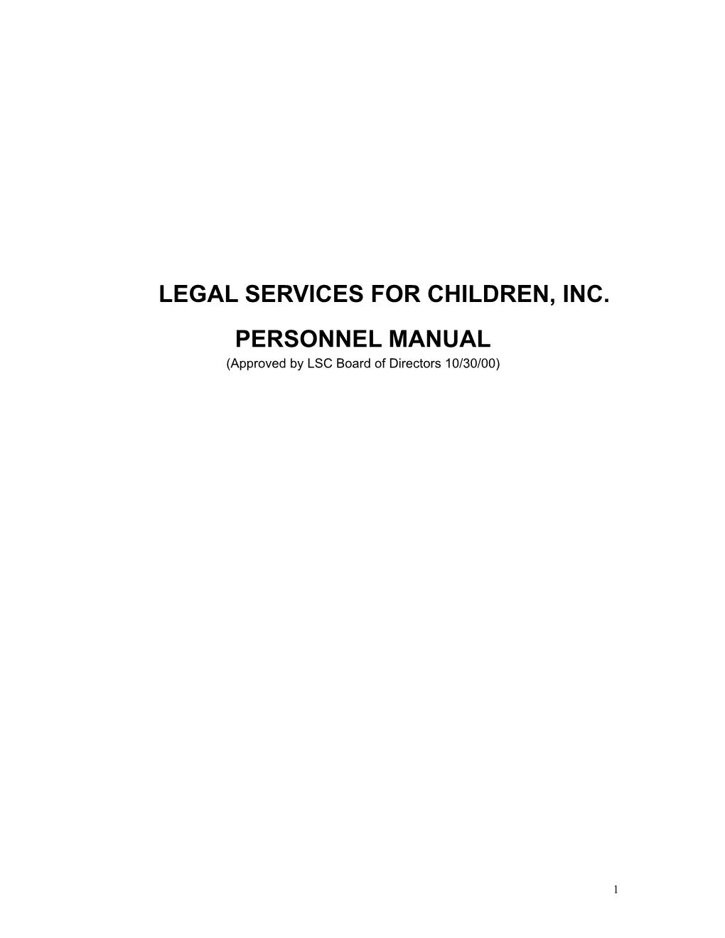 Legal Services for Children, Inc