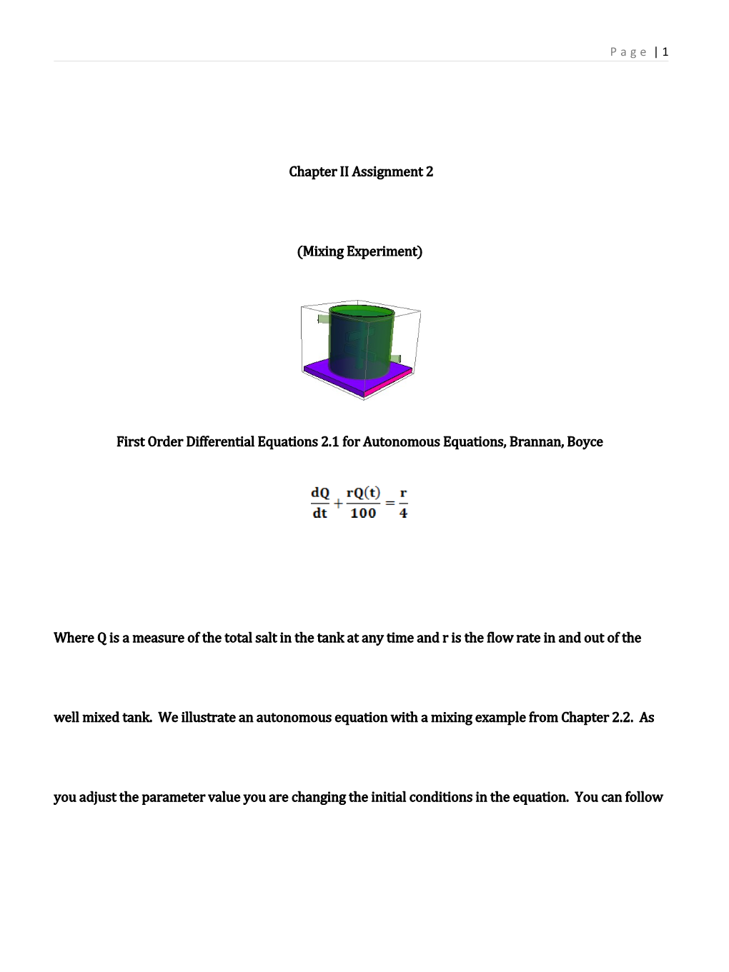 First Order Differential Equations 2.1 for Autonomous Equations, Brannan, Boyce