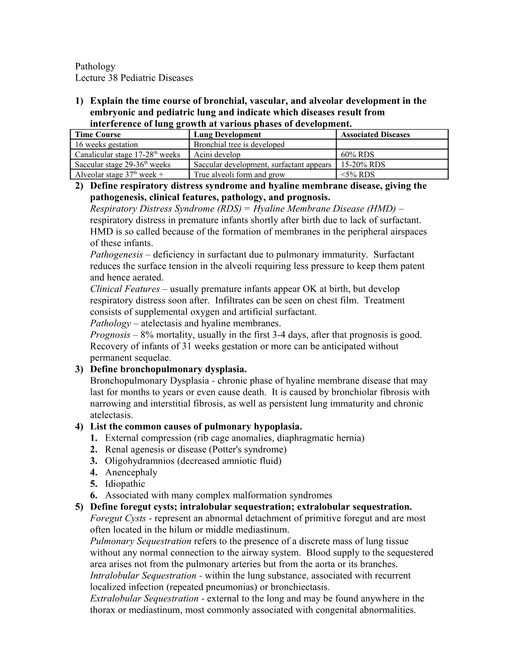 Lecture 38 Pediatric Diseases