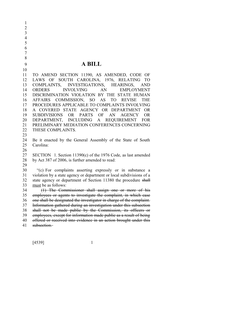 2015-2016 Bill 4539 Text of Previous Version (Dec. 10, 2015) - South Carolina Legislature Online