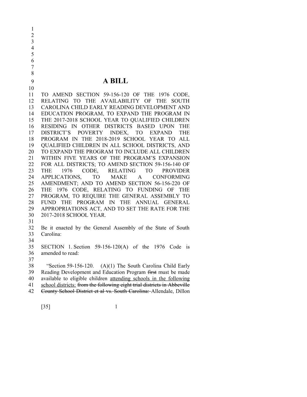 2017-2018 Bill 35 Text of Previous Version (Dec. 13, 2016) - South Carolina Legislature Online