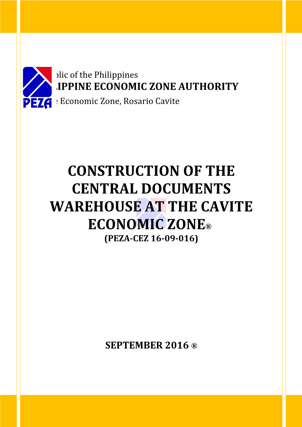 Construction of the Central Documents Warehouse at the Cavite Economic Zone