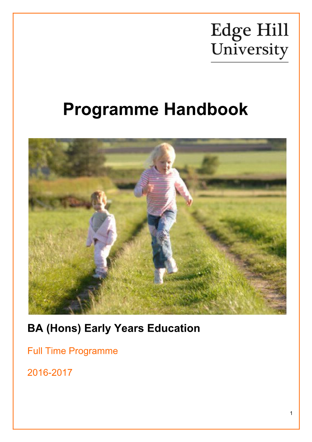 BA (Hons) Early Years Education