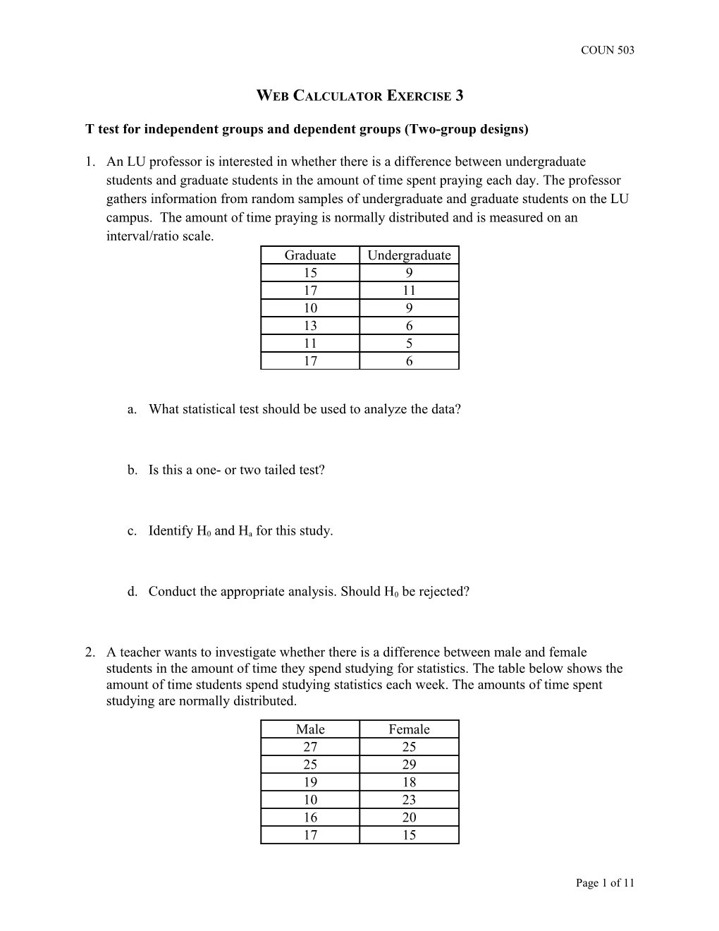 T Test for Independent Groups and Dependent Groups (Two-Group Designs)