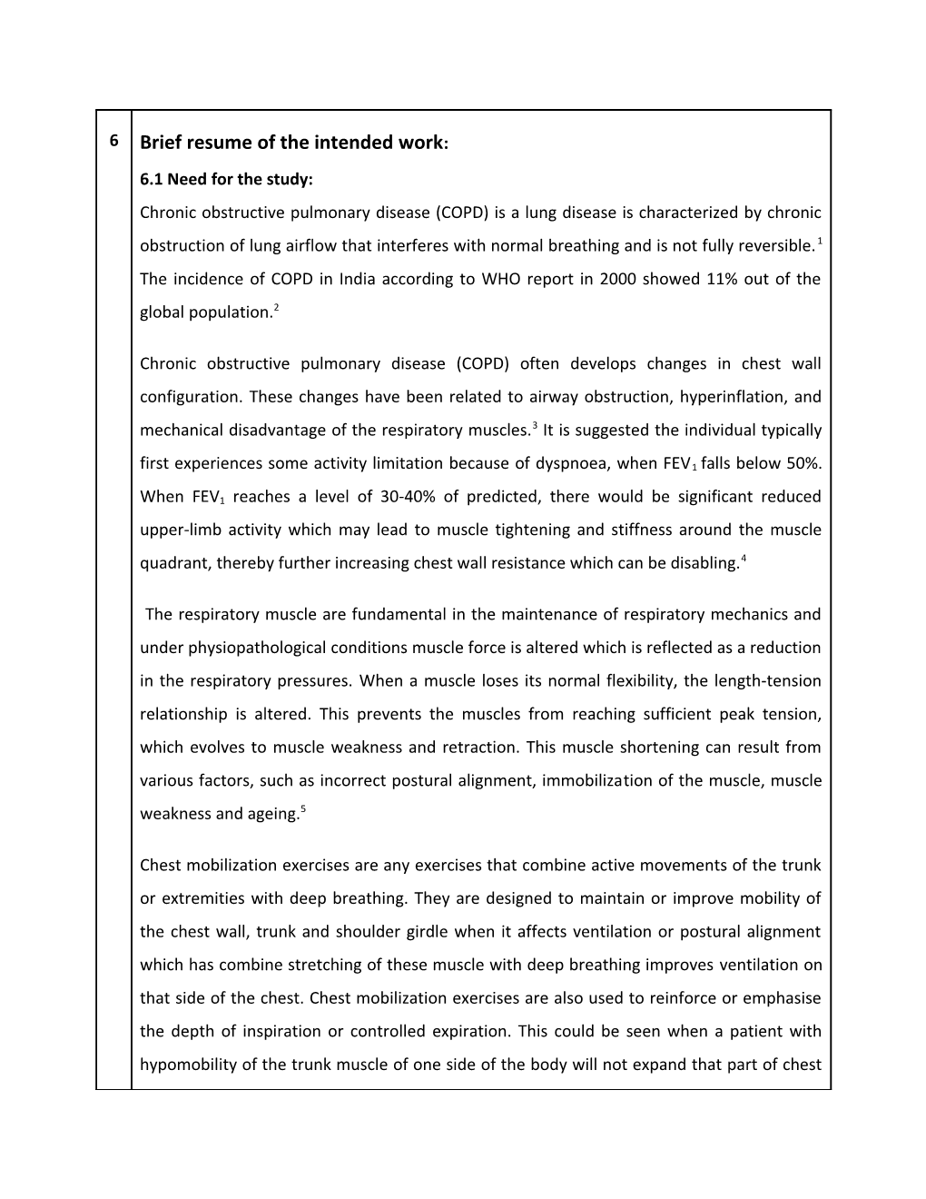 To Compare Supported and Unsupported Arm Exercise for Chest Mobility in COPD Patient