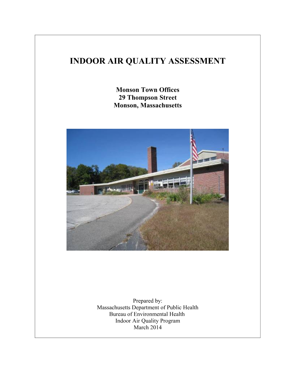Indoor Air Quality Assessment - Monson Town Offices