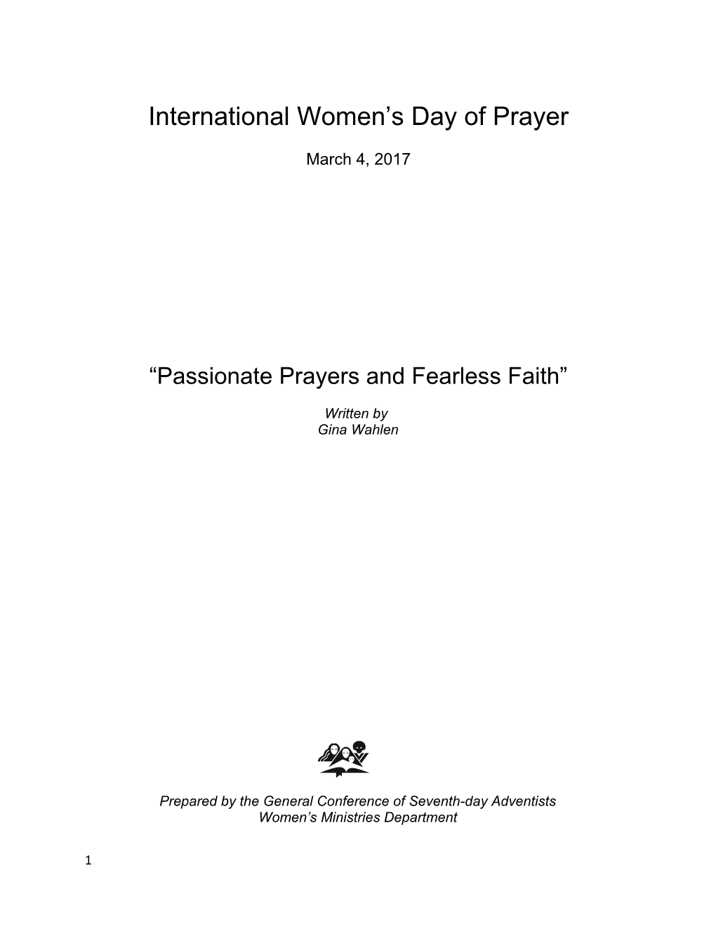 International Women S Day of Prayer