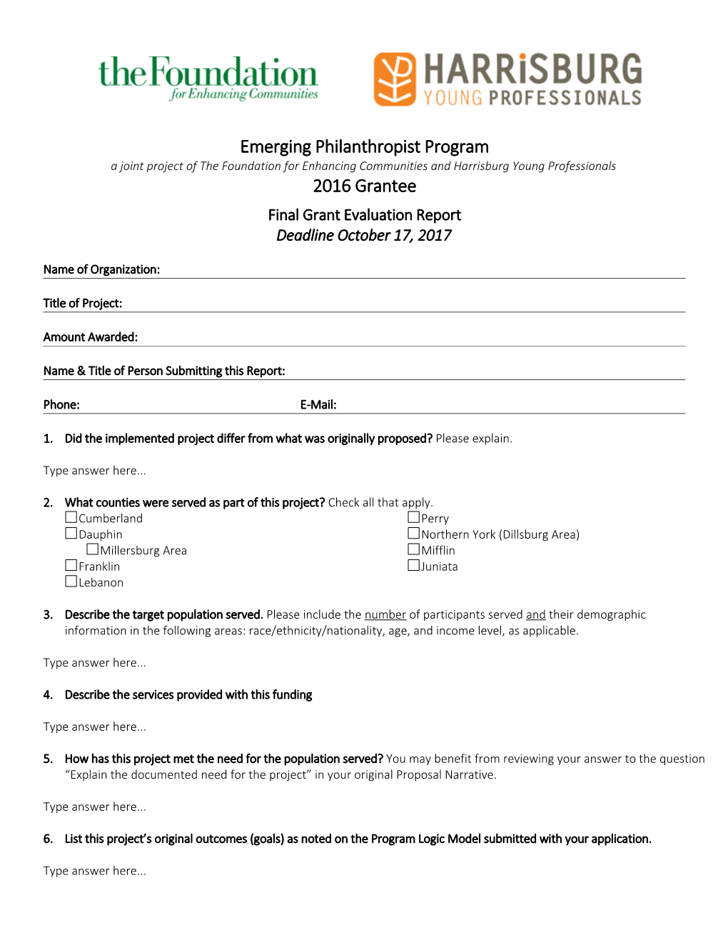 Emerging Philanthropist Program