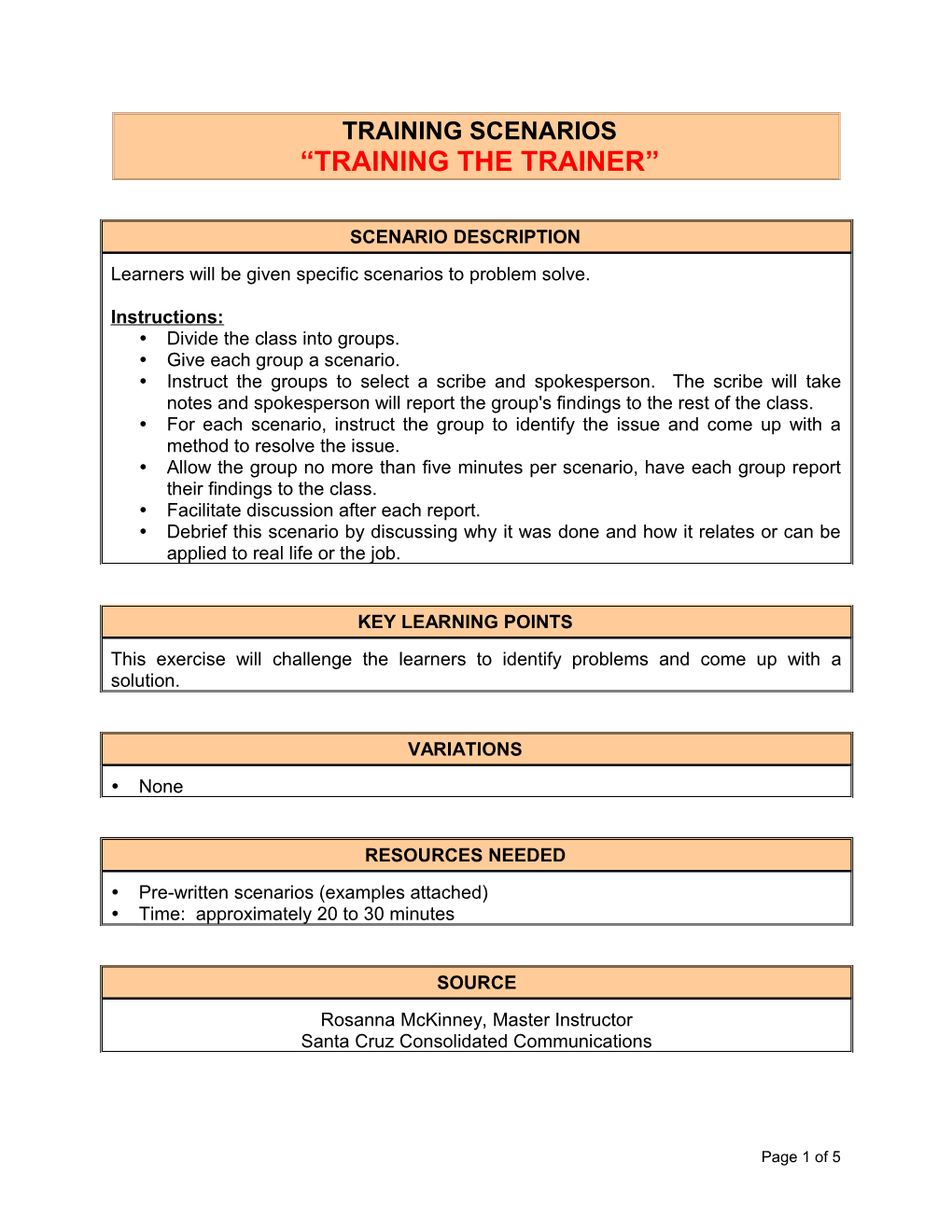 Training the Trainer