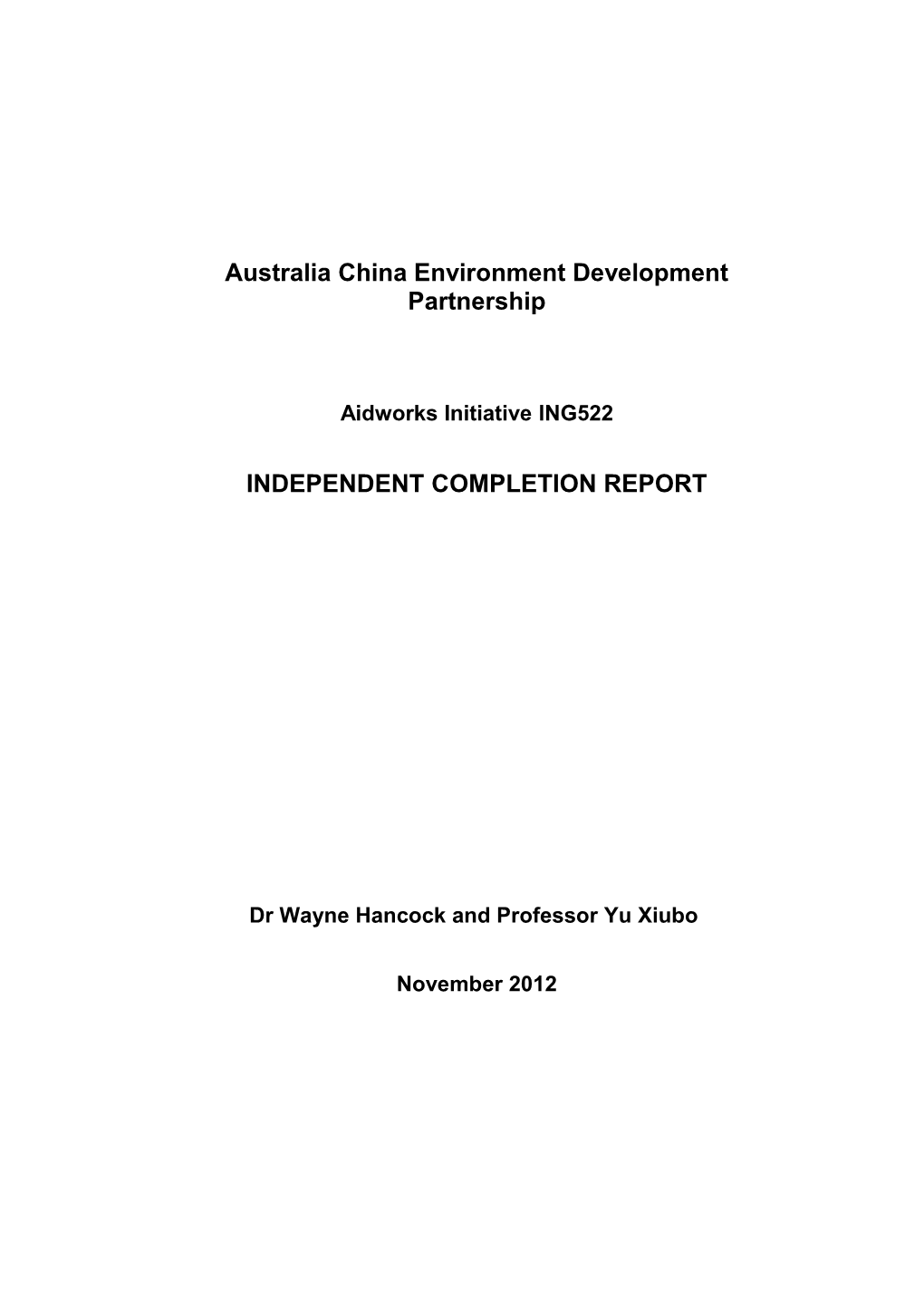 Australia China Environment Development Partnership
