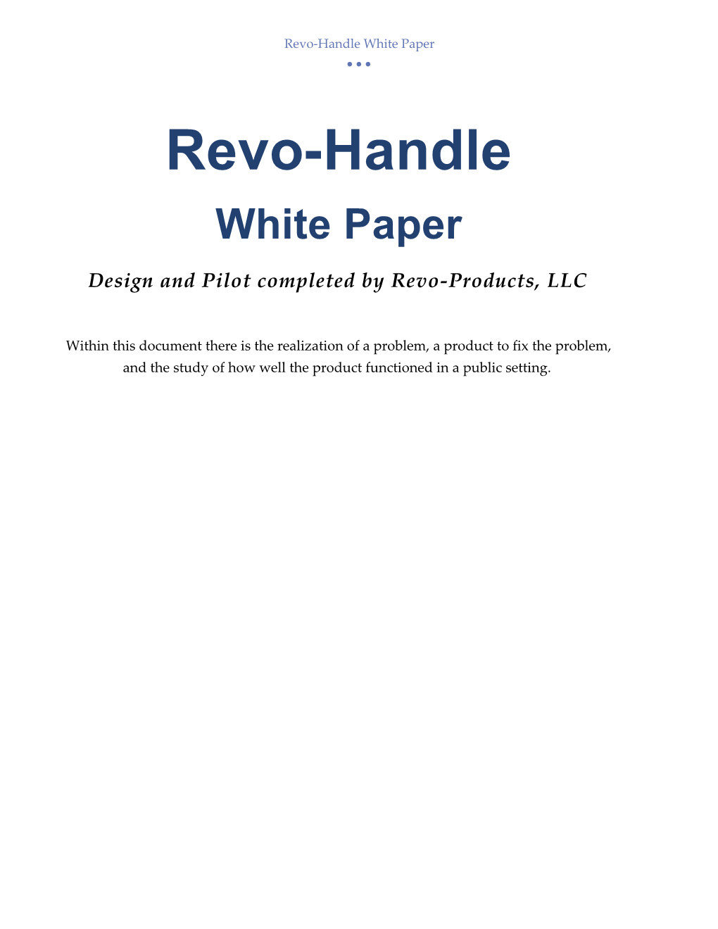 Revo-Handle White Paper