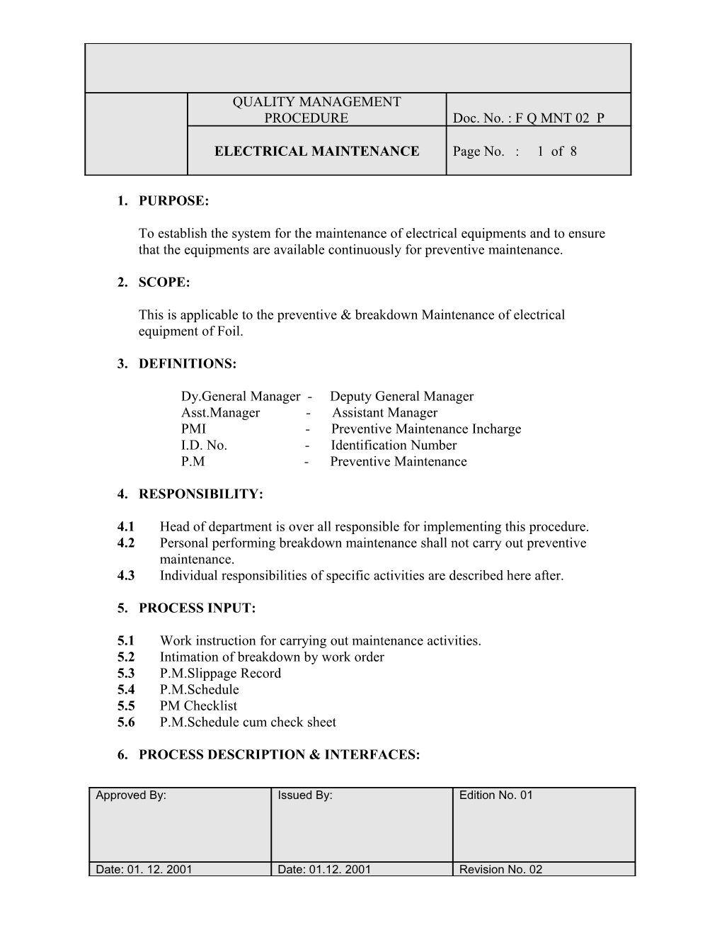 Electrical Maintenance