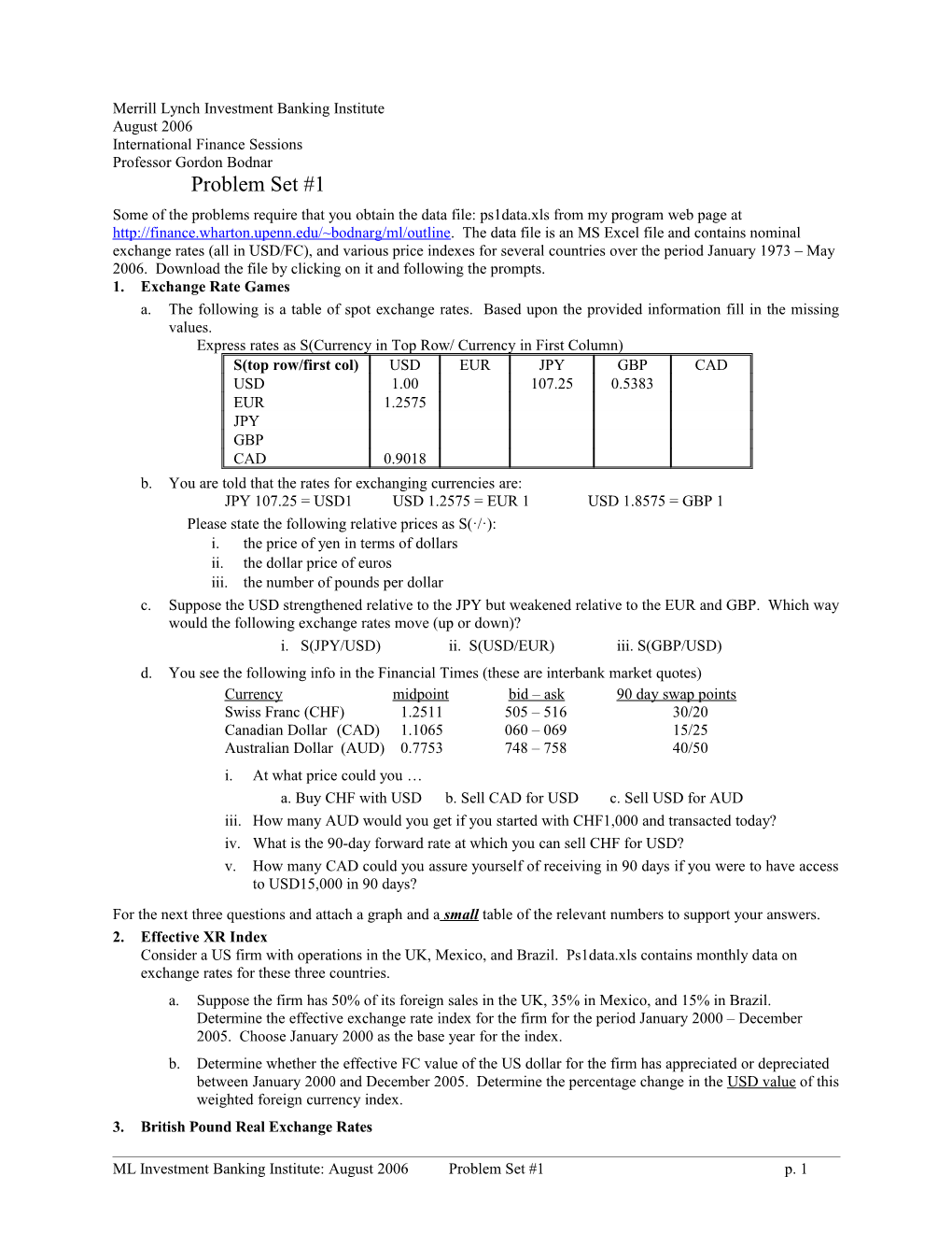 Merrill Lynch Investment Banking Institute