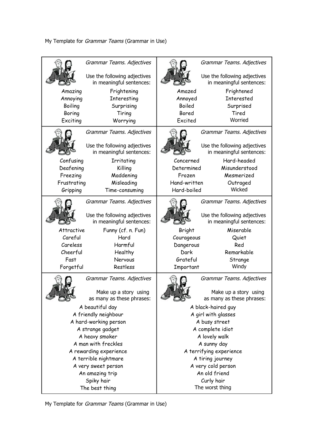 My Template for Grammar Teams