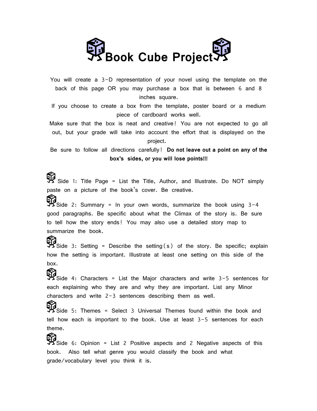 Book Cube Project