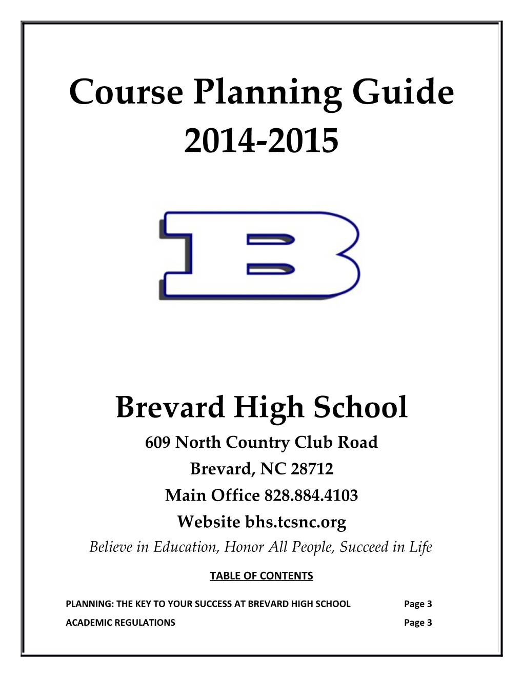Course Planning Guide