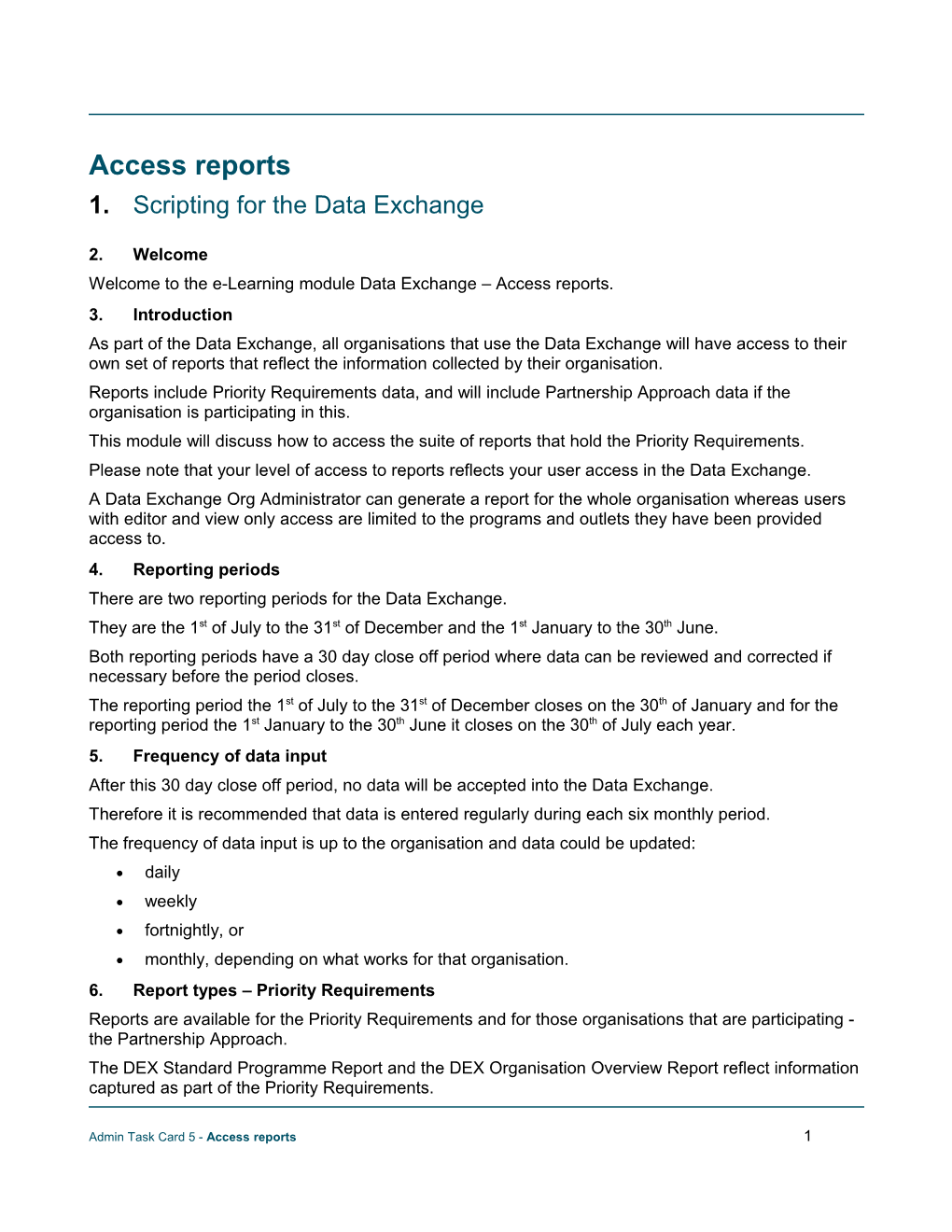 Scripting for the Data Exchange