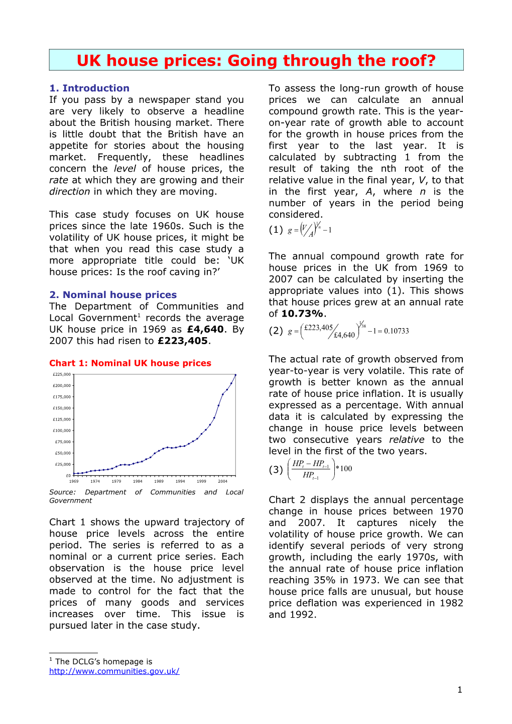 UK House Prices: Going Through the Roof?