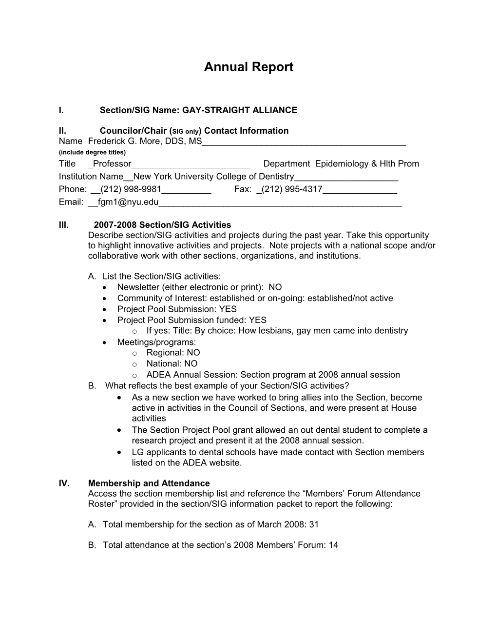 IMPORTANT: the Individual Who Picks up the Section S Packet (Which Contains This Form)