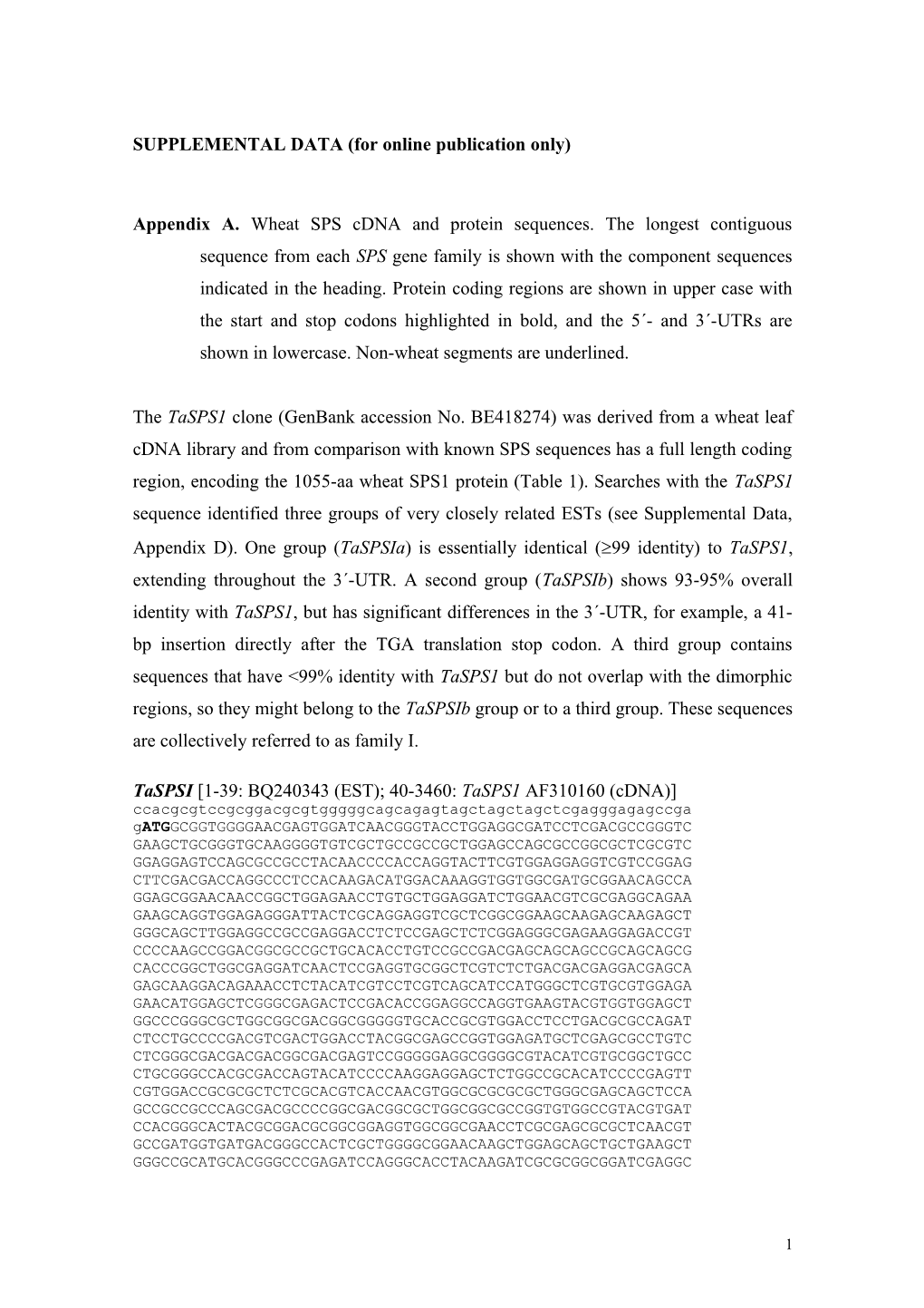 Identification and Expression Analysis of Five Classes of Sucrose-Phosphate Synthase Genes