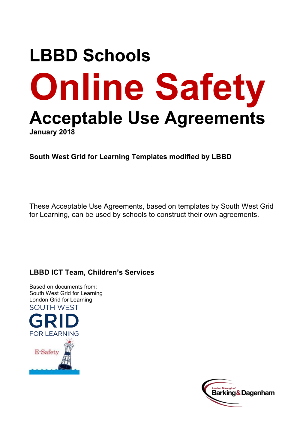 South West Grid for Learning Templates Modified by LBBD