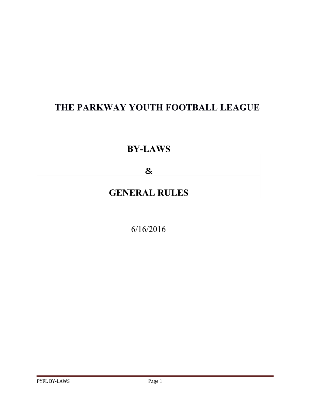 The Parkway Youth Football League