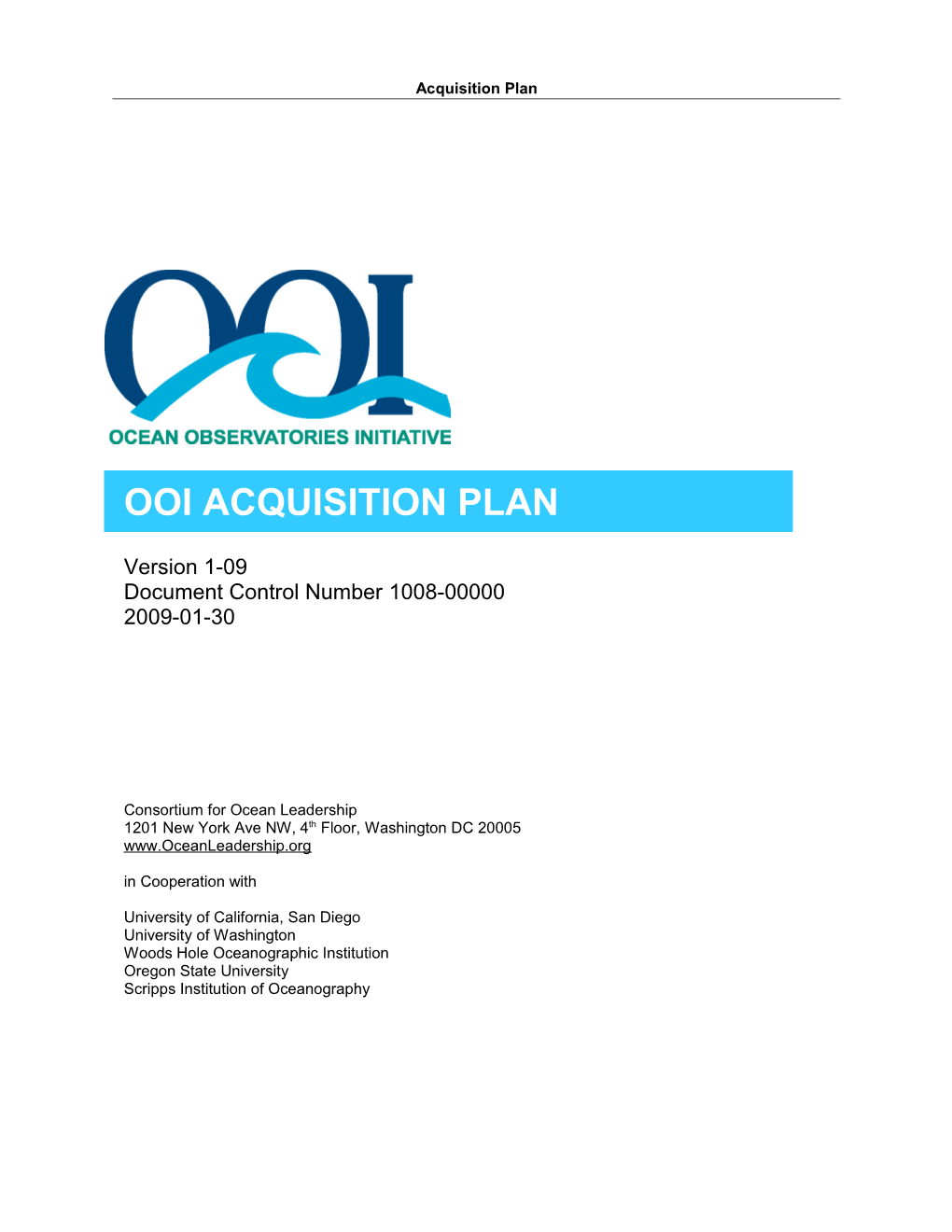 Acquisition Plan