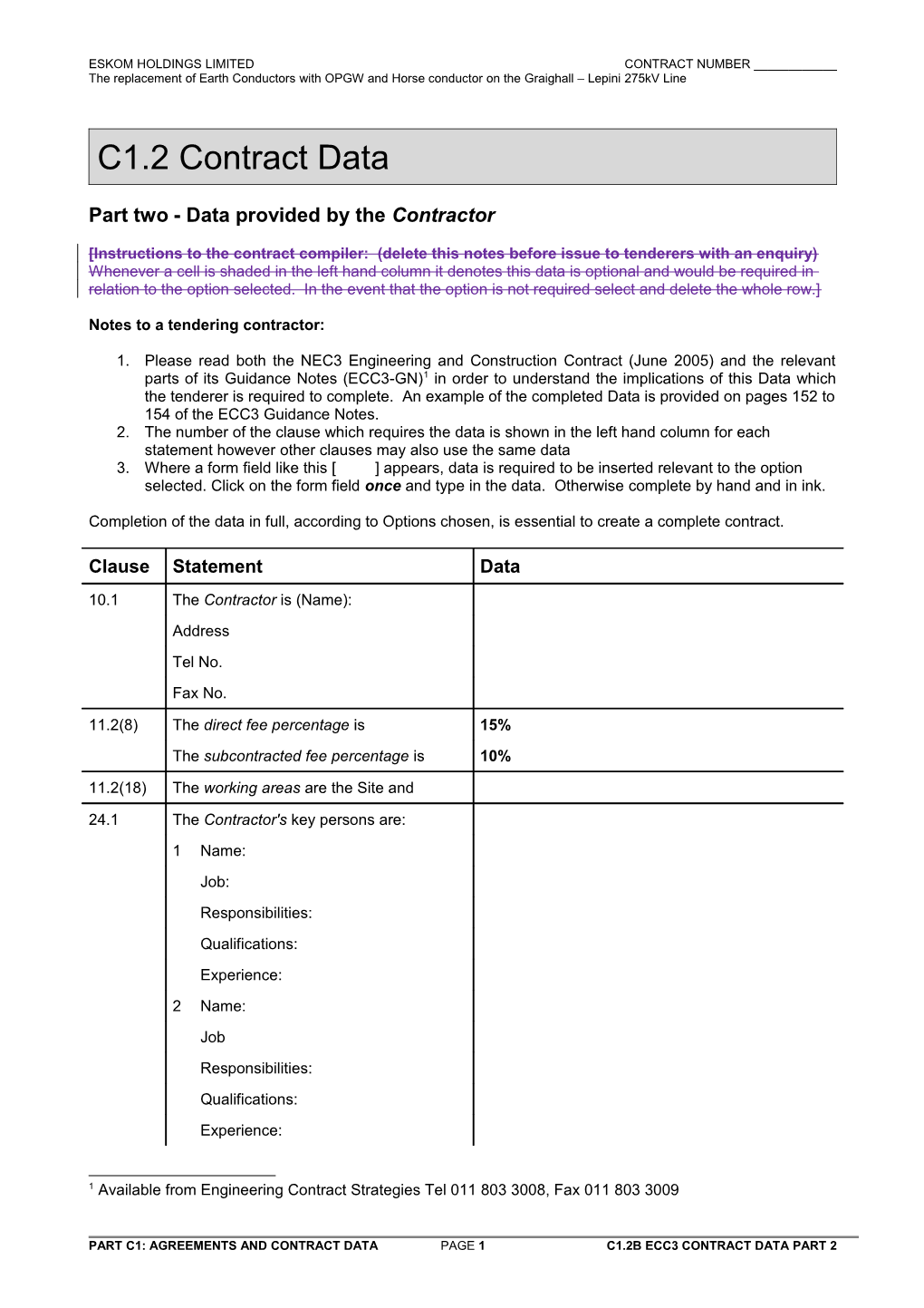 C1.2 ECC3 Data by Contractor