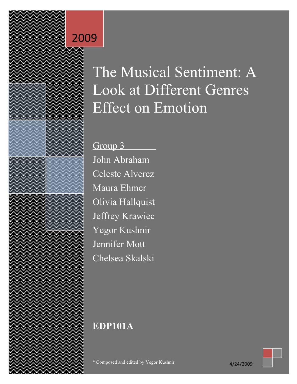 Musical Melody and Lyrics: an Introduction Jennifer Mott