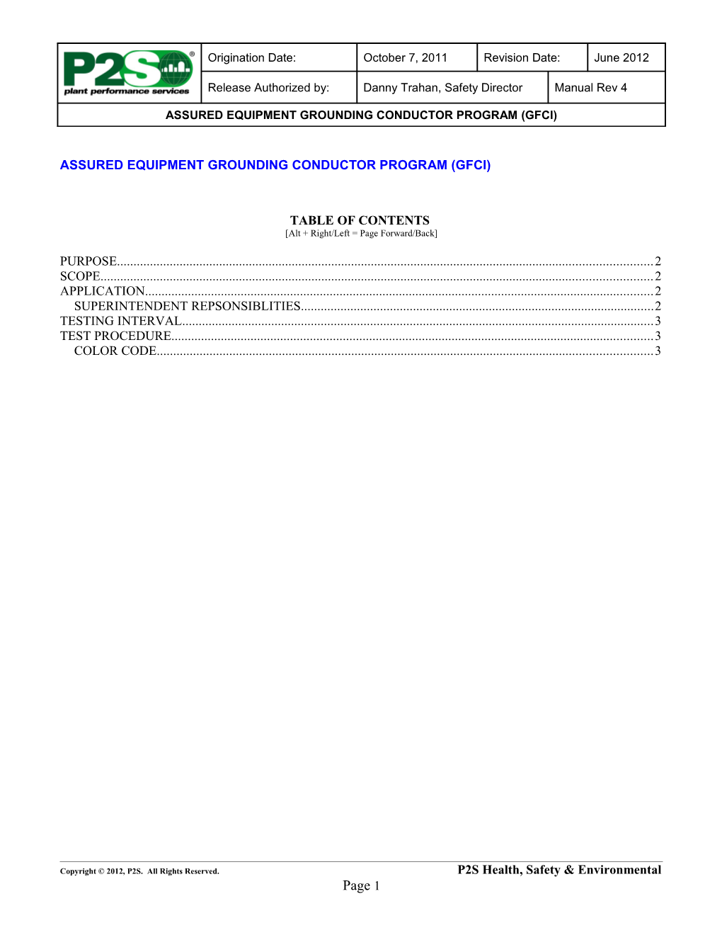 Assured Equipment Grounding Conductor Program (Gfci)