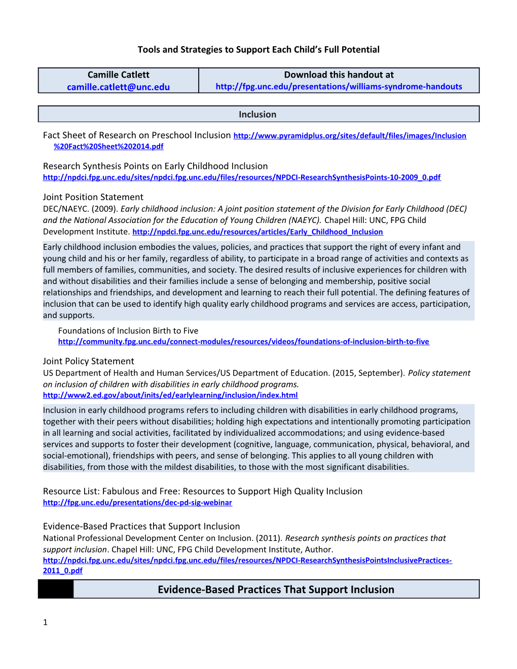 Tools and Strategies to Support Each Child S Full Potential