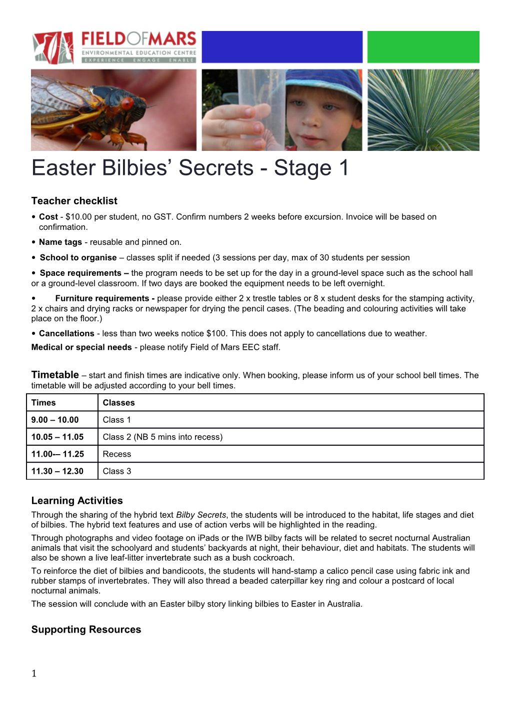 Easter Bilbies Secrets - Stage 1