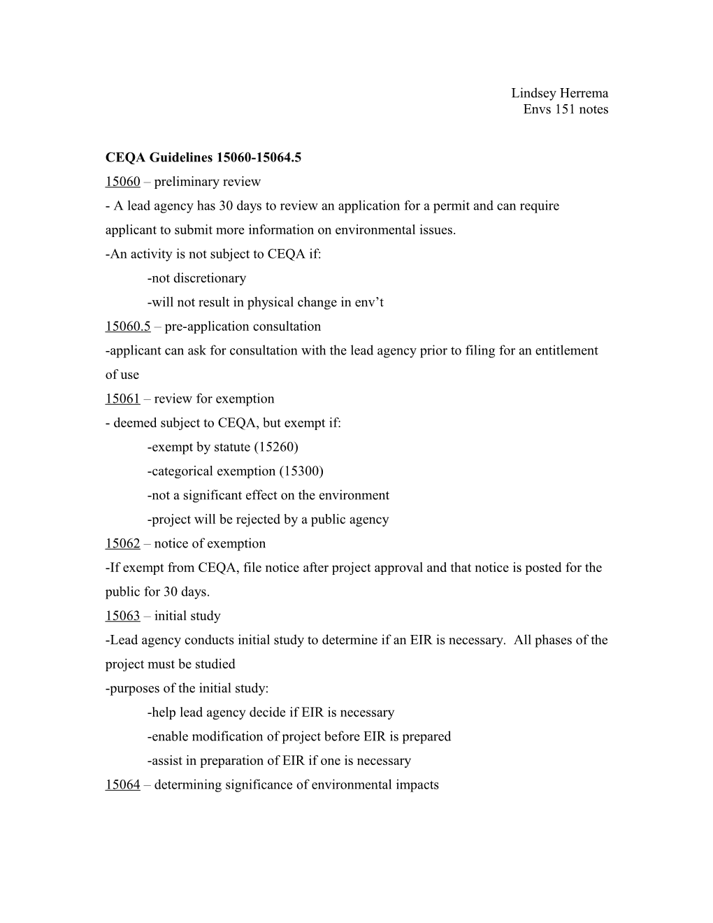 CEQA Guidelines 15060-15064.5