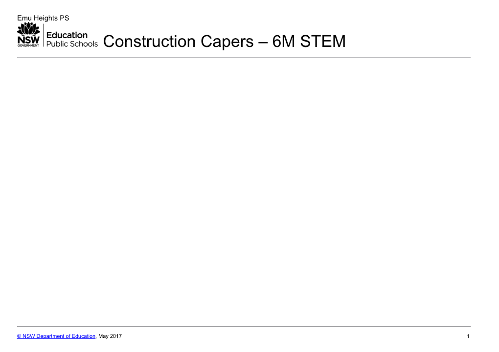 6M STEM Construction Capers