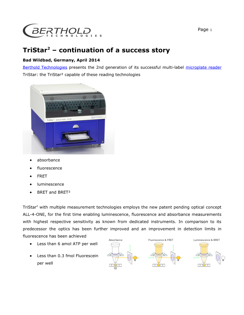 Tristar2 Continuation of a Success Story